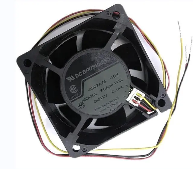 Alt view image 2 of 6 - FBA06A12L DC12V 0.14A 60X60X25mm 3-Wire Cooling Fan 6025mm