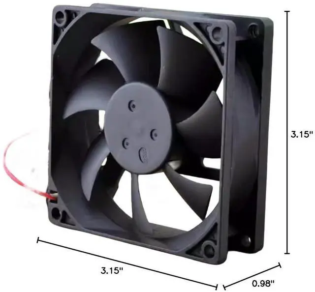 Alt view image 5 of 5 - D80SH-12 12V 0.18A 8025 Cooling Fan 80X80X25MM 2-Wire