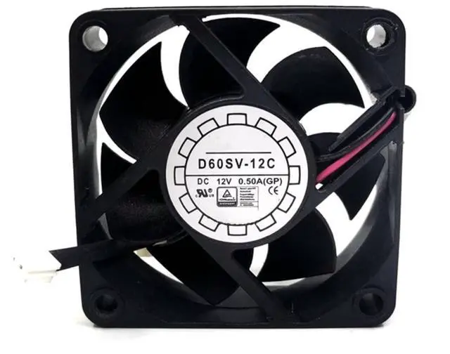 Main image of D60SV-12C DC12V 0.50A 60X60X20mm 2-Wire Cooling Fan