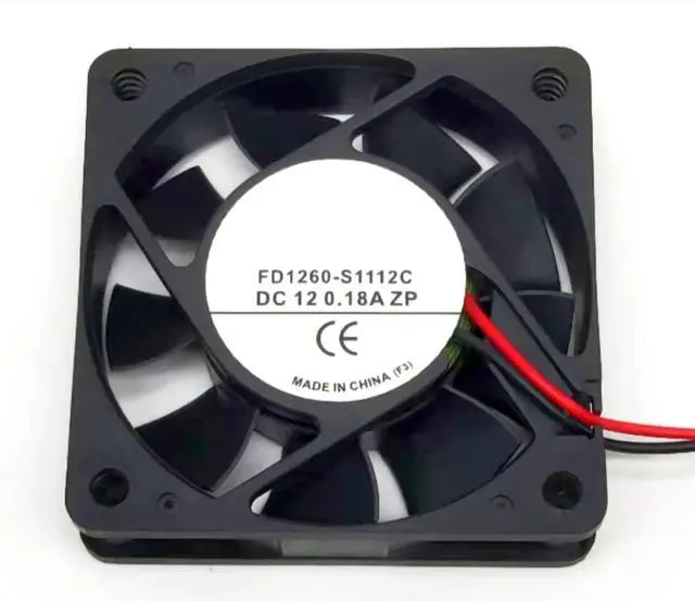 Alt view image 2 of 4 - FD1260-S1112C DC12V 0.18A 60X60X15mm 2-Wire Cooling Fan
