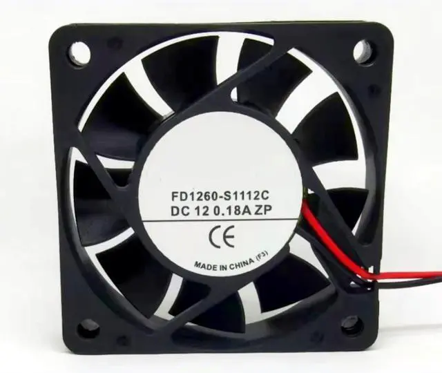 Main image of FD1260-S1112C DC12V 0.18A 60X60X15mm 2-Wire Cooling Fan