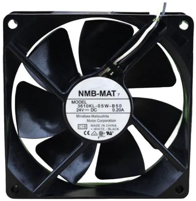 Main image of 3610KL-05W-B50 24V 0.20A 9025 Cooling Fan 90X90X25MM 2-Wire