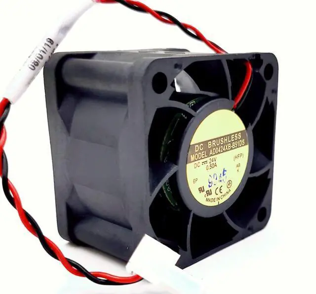 Alt view image 2 of 4 - AD0424XB-B51DS DC24V 0.50A 12W 40x40x28mm 2-Wire Cooling Fan 4028mm