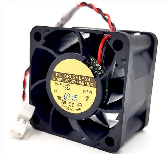Alt view image 3 of 4 - AD0424XB-B51DS DC24V 0.50A 12W 40x40x28mm 2-Wire Cooling Fan 4028mm