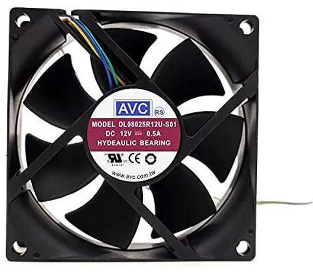 Main image of DL08025R12U-S01 Fan for AVC DL08025R12U-S01 12V 0.5A 8025 Chassis Fan