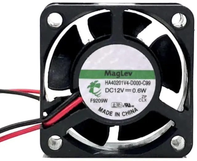 Main image of for HA40201V4-D000-C99 12V 0.05A 0.6W 4300RPM 40X40X20MM 2-Wire Cooling Fan