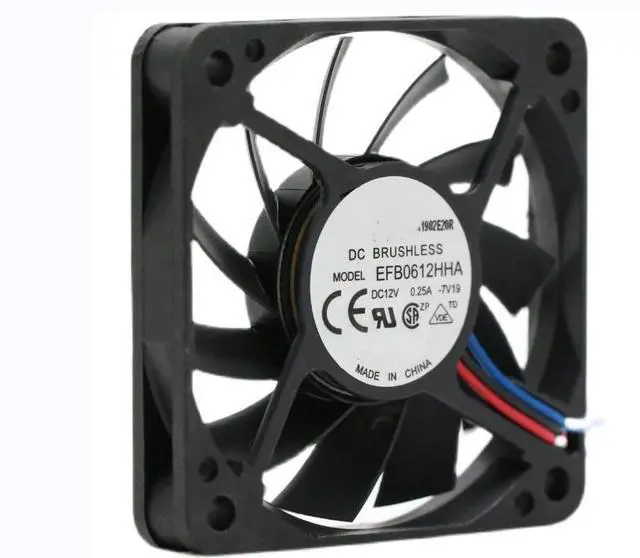 Alt view image 2 of 3 - for EFB0612HHA 12V 0.25A 60X60X10MM 3-Wire Cooling Fan