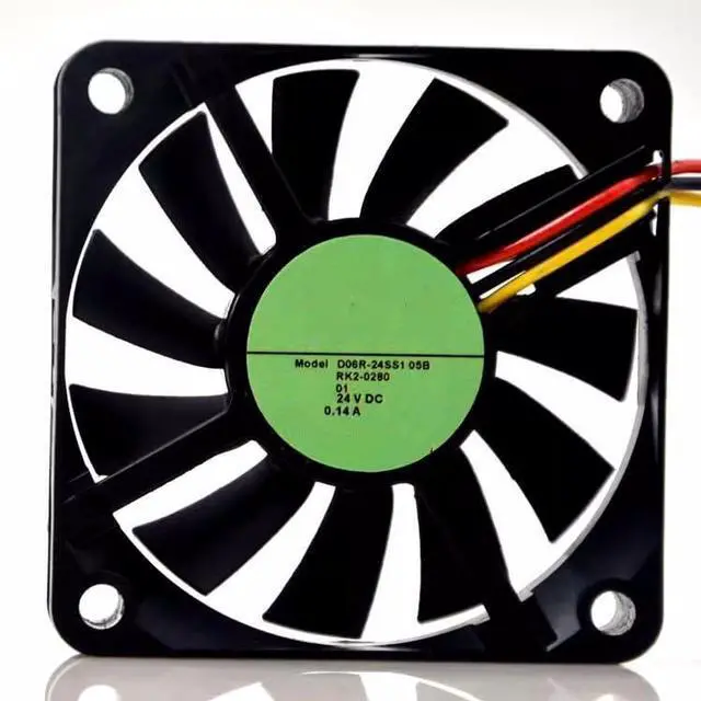 Main image of for D06R-24SS1 05B 6015 24V 0.14A 6cm 3-Wire Silent Frequency Converter Fan