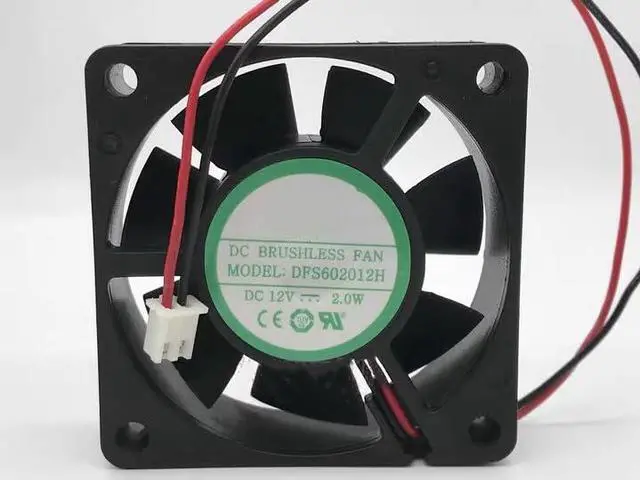Main image of for 6020 DFS602012H DC12V 2.0W 2-Wire 6CM Silent Cooling Fan