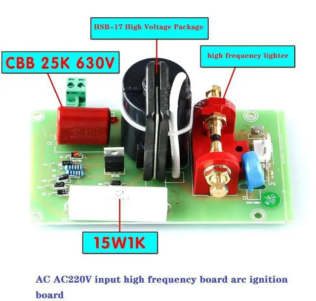 Alt view image 4 of 6 - AC 220V Input High Frequency Board Pilot Arc Board Ignition Board Ignition Board Plasma Argon Arc Welding Modification Replaceme