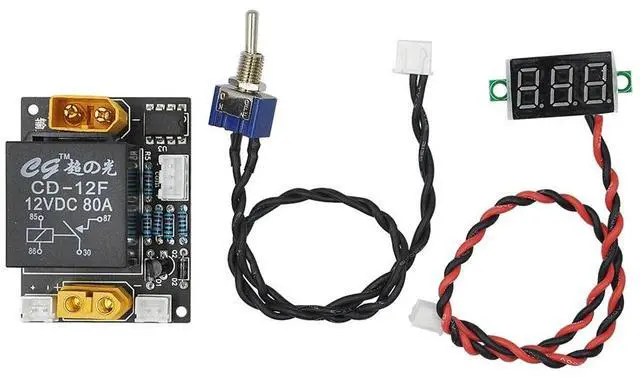 Main image of Excavator 12/24V 80A Power Switch Module With Voltage Display For RC 1/12 Hydraulic Excavator Bulldozer Dump Truck Upgrade Parts