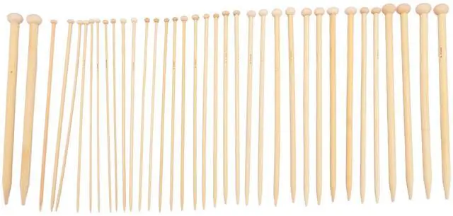 Main image of 36pcs Carbonized Knitting Set Lightweight Single Point Straight for Beginners Enthusiasts Ideal Scarves Hats More Projects