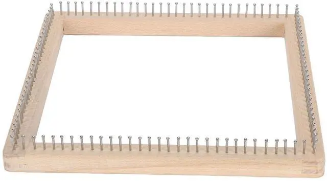 Main image of Professional Wooden Knitting Loom DIY Hand Crafted Weaving Board with Beech Wood Stainless Steel Suitable for Adults Kids to Make Hat Scarf Shawl More