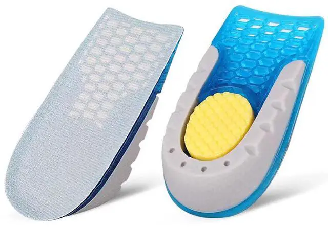 Main image of Heel Lift Inserts Height Increase Insole Silicone Shoe Lifts with Cushion Support Breathable Half Insoles for Men Women Adjustable Height 1.5cm Blue