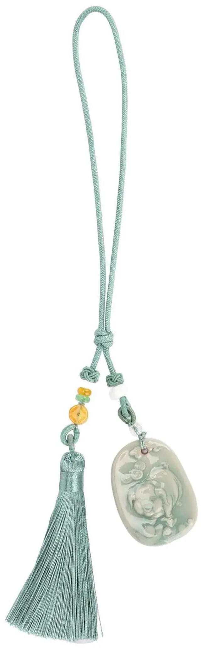 Main image of Elegant Exquisite Porcelain Beads Keychain Tassel, Craft Hanging Tassel for Car and Bag, Lightweight and Durable, excellent Loved Ones