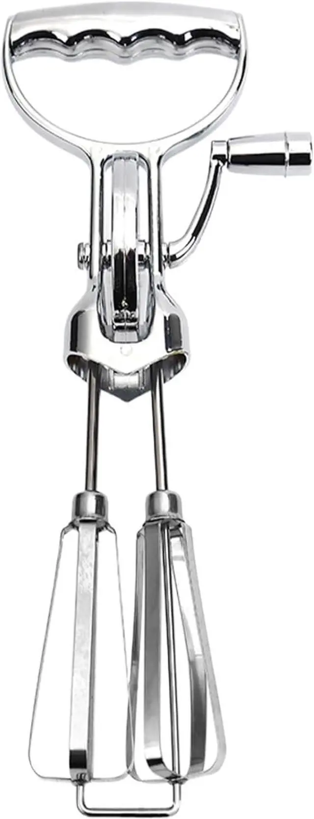 Rotary Egg Beater,Handheld Vintage Inspired Egg Beater,12 Inch Manual Hand Mixer with Double Head,Household Whisk Cake Accessories