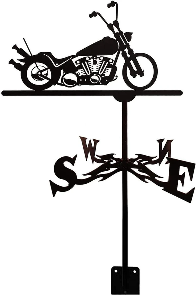 Main image of Motorcycle Weather Vane Motorcycle Wind Vane L Outdoor Roof Garden Mount Yard Decor Weather Vane Weather Vane Roof Mount for Outdoor Garden Roof