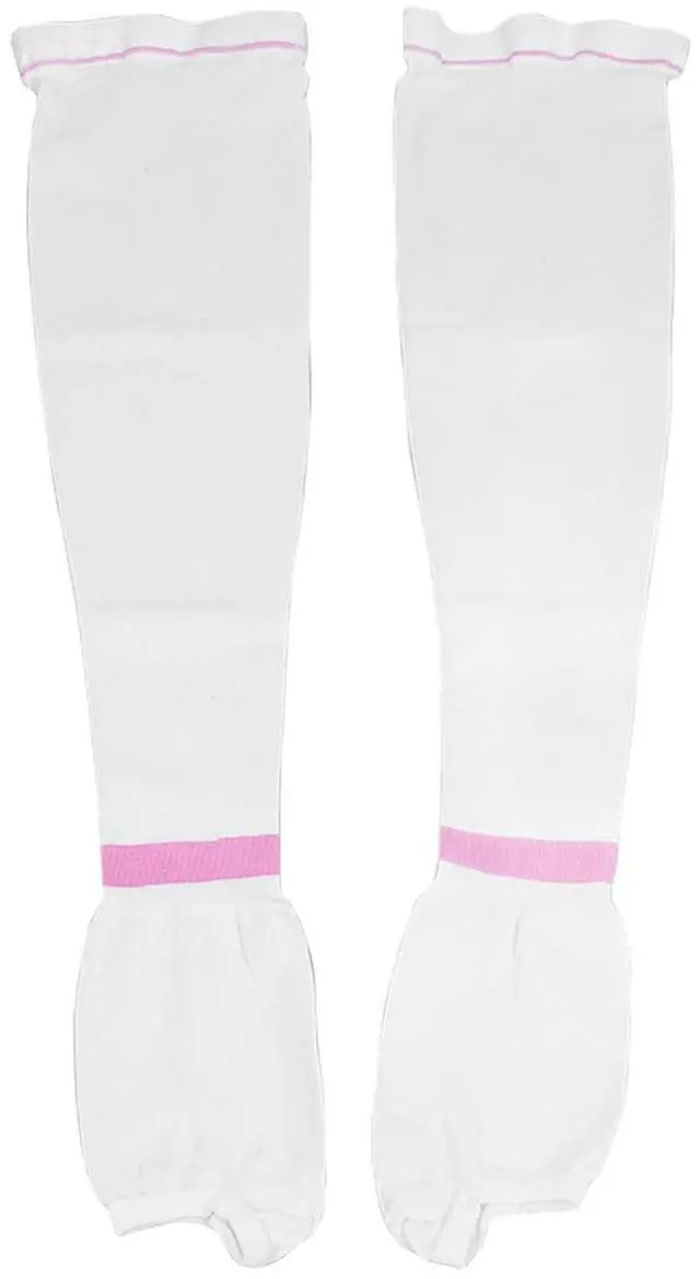 Main image of Compression Stockings 15 - 20mmHg, Thigh High Compression Socks for Men and Women, Breathable Core Spun Silk Stockings for Varicose Veins and Leg Swelling Relief, White