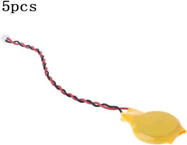 Main image of 5pcs CR2032 2032 Battery With Wire Disassemble Battery Wire 2 pin Laptop Motherboard BIOS CMOS Battery