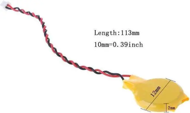 Alt view image 2 of 4 - 5pcs CR2032 2032 Battery With Wire Disassemble Battery Wire 2 pin Laptop Motherboard BIOS CMOS Battery