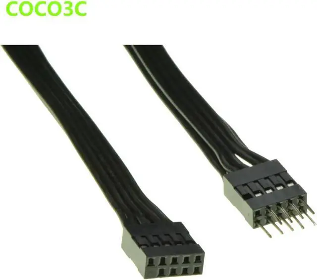 Main image of Motherboard 9 Pin USB header extension cable 10Pin USB Male to Female data transfer cable 24AWG 50cm