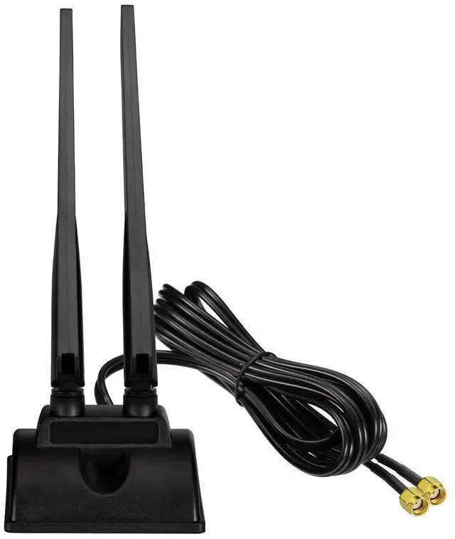 Alt view image 6 of 6 - WiFi 6E Tri-Band 6GHz 5GHz 2.4GHz RP-SMA Magnet Mount Base Antenna for PC Desktop Computer Motherboard Wukong Game PC