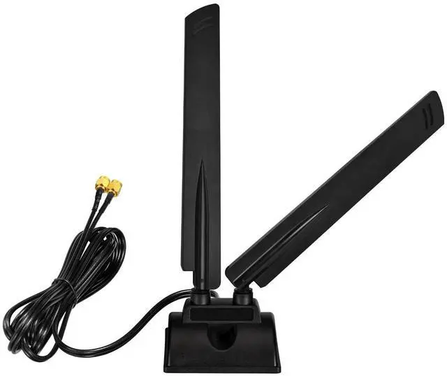 Alt view image 3 of 6 - WiFi 6E Tri-Band 6GHz 5GHz 2.4GHz RP-SMA Magnet Mount Base Antenna for PC Desktop Computer Motherboard Wukong Game PC