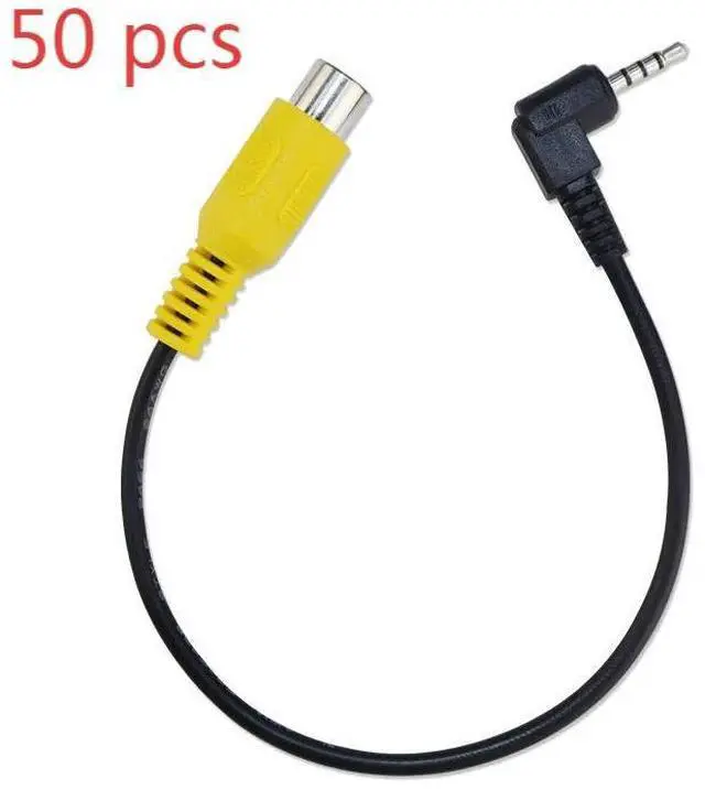 Main image of 50 pcs Car GPS Video Cable 4 Sections Jack 2.5mm Plug to RCA Female Stereo Adatper Navigation Rear View Parking Camera AV Convert Wire