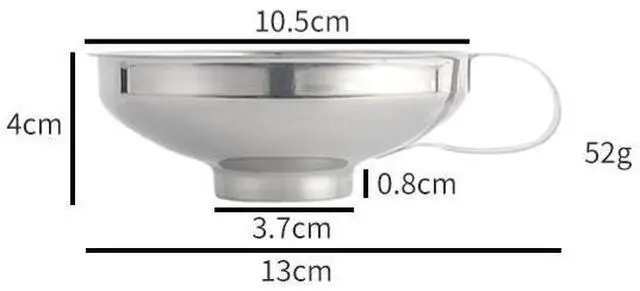 Alt view image 2 of 2 - Stainless Steel Wide Mouth Canning Funnel for Jars, Multifunctional Food Funnel for Preserving, Coffee, Oils & Liquids Dishwasher Safe,(Small)