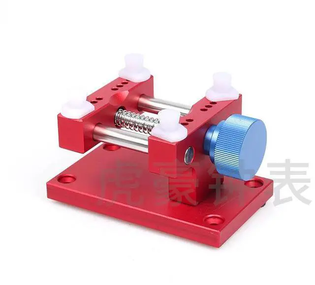 Main image of Adjustable Watch Case Opener Holder, Watchmaker Tool for Safe Back Removal, Non - Slip Repair Stand with Rotating Button for Watch Strap and Movement Work