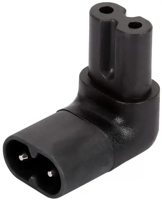 Main image of IEC 320 IEC320 iec C7 to C8 90 Degree Left & Right Angled AC Power Adapter Male Female Extension Connector