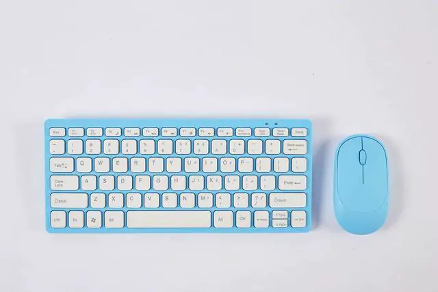 Main image of 2.4G Wireless Keyboard and Mouse Combo, English Layout, Quiet Mouse, 78 Keys, for Wins, for OS X , Blue