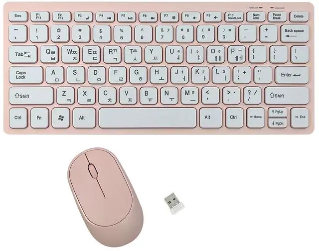 Main image of 2.4G Korean Wireless Keyboard and Mouse Combo, English & Korean Layout, Quiet Mouse, 78 Keys, for Wins, for OS X