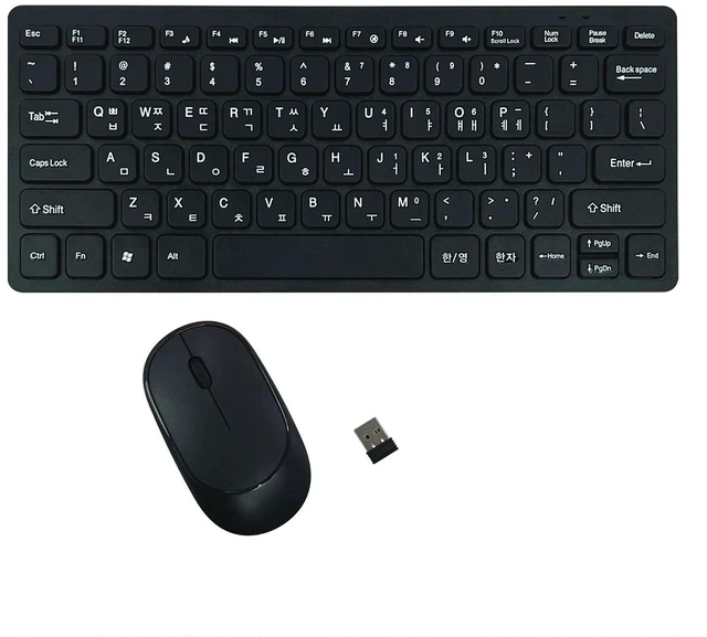 Main image of 2.4G Korean Wireless Keyboard and Mouse Combo, English & Korean Layout, Quiet Mouse, 78 Keys, for Wins, for OS X