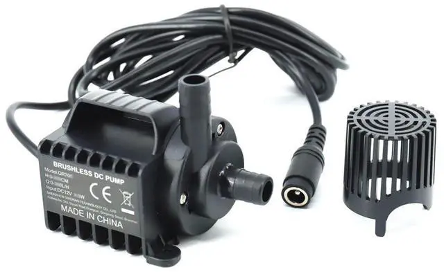 Alt view image 4 of 6 - 12V Submersible Water Pump Brushless 450L/H 13ft Lift Aquarium Pond 10W 4 Gear Timing Acceleration Deceleration Suction Cup Base 5521 Plug for Aquarium Pet Water Circulation