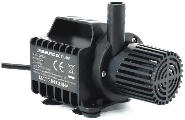 Alt view image 2 of 6 - 12V Submersible Water Pump Brushless 450L/H 13ft Lift Aquarium Pond 10W 4 Gear Timing Acceleration Deceleration Suction Cup Base 5521 Plug for Aquarium Pet Water Circulation