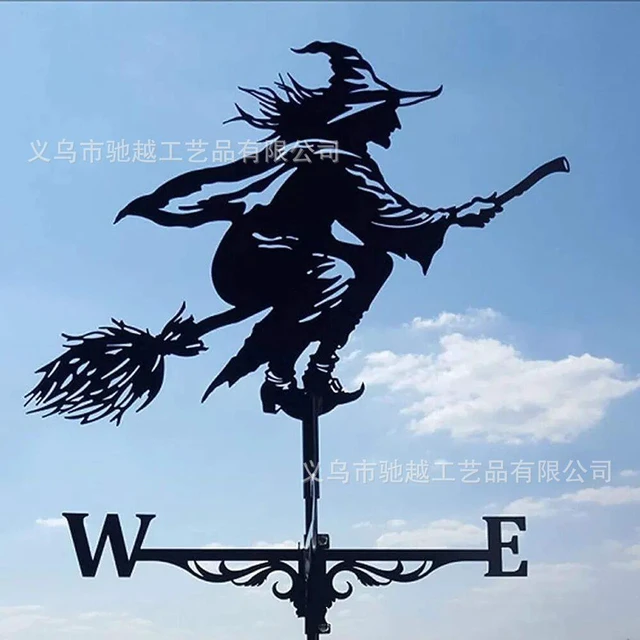 Main image of L Weather Vane Ornament Wind Vane Black Iron Retro Garden Outdoor Patio Yard Decoion Wind Direction Indicator