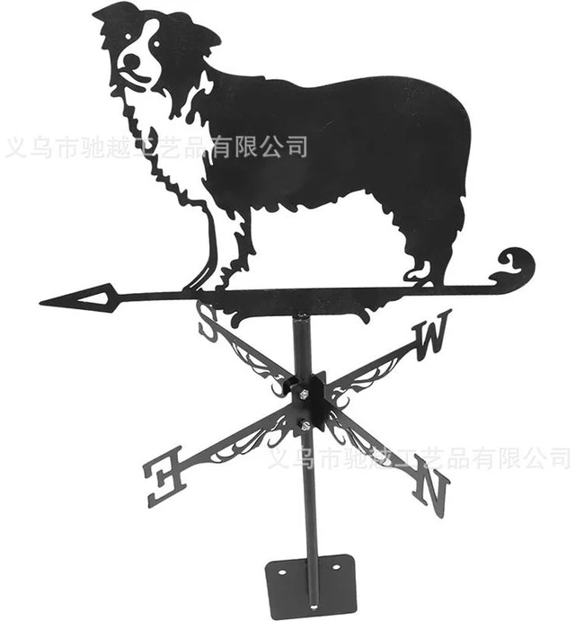 Main image of L Weather Vane Ornament Wind Vane Black Iron Retro Garden Outdoor Patio Yard Decoion Wind Direction Indicator