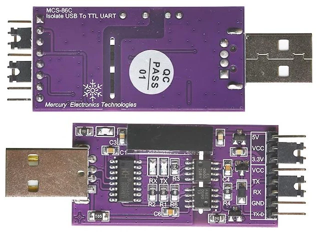 Alt view image 3 of 3 - 1PCS Optically Isolated USB to Serial Port 5V 3.3V optically Isolated USB to TTL Serial Port CH340 UART