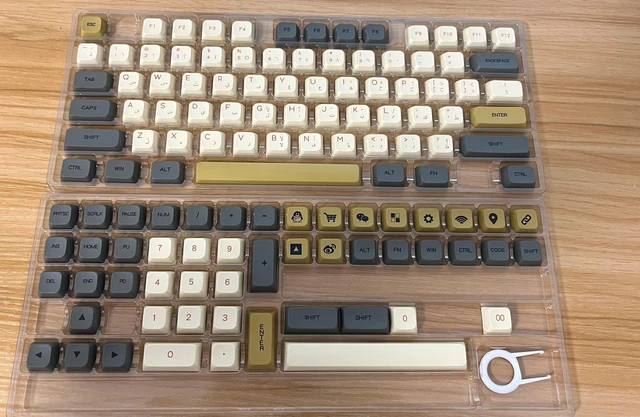 Main image of 104+21 Arabic Dye Sublimation Keycaps for Mechanical Keyboards 61 64 68 75% 87 98% 104 108, PBT Keycaps, XDA Profile Custom Keyboard Keycaps Set