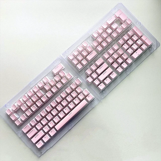 Alt view image 3 of 3 - 129 Keys PBT Pink Pudding Keycaps OEM Height Backlight for Mechanical Keyboard AULA F75 Ajazz Anne Pro 2 Game PC (without keyboard)