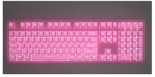 Alt view image 2 of 3 - 129 Keys PBT Pink Pudding Keycaps OEM Height Backlight for Mechanical Keyboard AULA F75 Ajazz Anne Pro 2 Game PC (without keyboard)