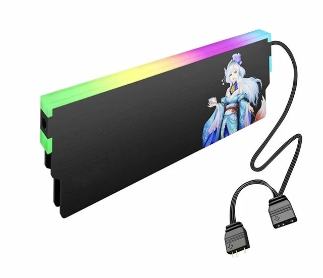 Main image of ARGB LED Memory Heatsink 5V-3PIN for DDR5 DDR4 DDR3 DDR2 Desktop RAMs with Metal Cooling and Silents Operations Computer Memory Heat Spreader