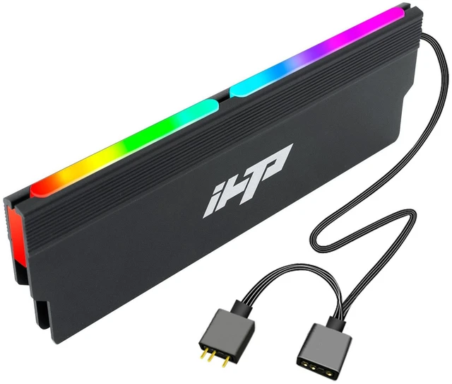 Main image of ARGB LED Memory Heatsink for DDR5 DDR4 DDR3 DDR2 Desktop RAMs with Metal Cooling and Silents Operations Computer Memory Heat Spreader