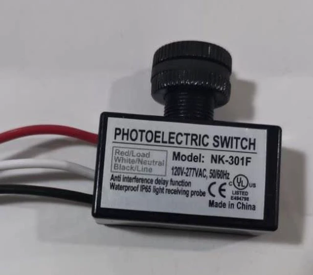 Alt view image 2 of 2 - 5Pcs NK-301F AC 120-277V Photoelectric Switch Dusk to Dawn Button Photo Control Switch Light Sensor (Maximum load power 200W)