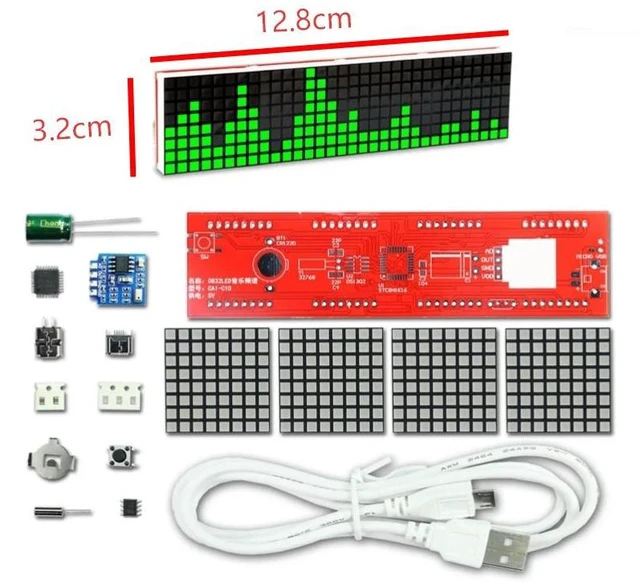 Alt view image 2 of 3 - 2PCS Green DIY 6-Digit Digital Clock Soldering Kit with 18 LED Spectrum SMD Soldering Project Kit for School Soldering Practice