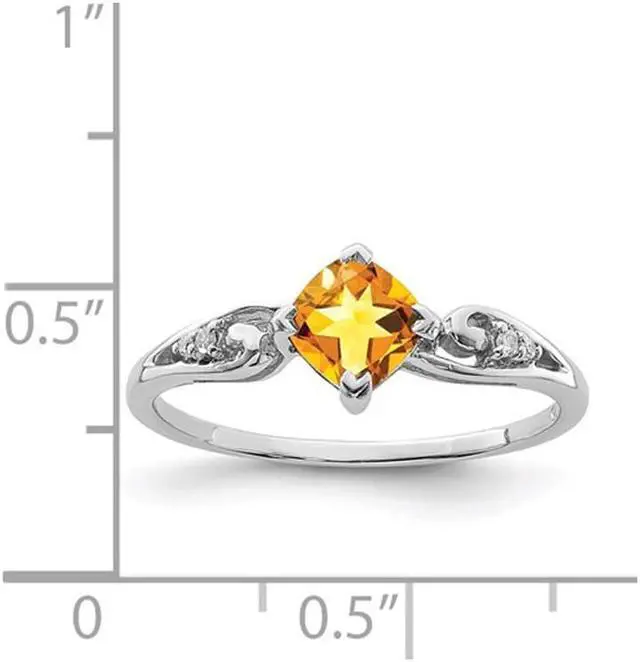 Alt view image 2 of 4 - 2/5 Carat (ctw) Solitaire Citrine Ring in Sterling Silver