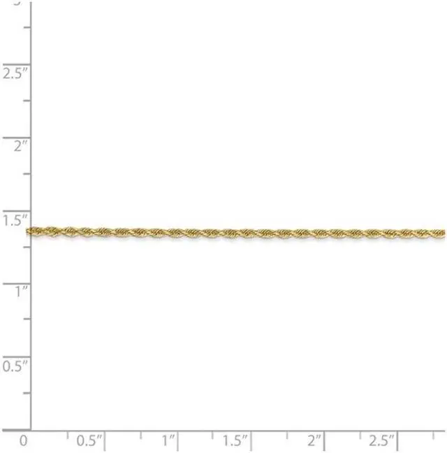 Alt view image 3 of 4 - Diamond Cut Rope Chain Necklace in 14K Yellow Gold 24 Inches (1.75mm)