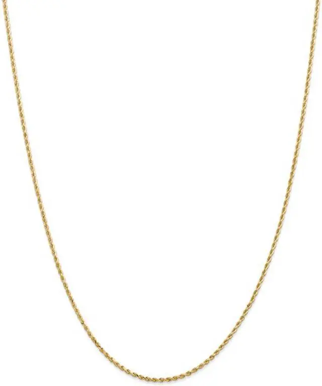 Main image of Diamond Cut Rope Chain Necklace in 14K Yellow Gold 24 Inches (1.75mm)