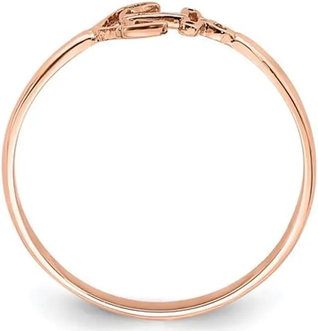 Alt view image 3 of 4 - 14K Rose Pink Gold Polished Anchor Ring
